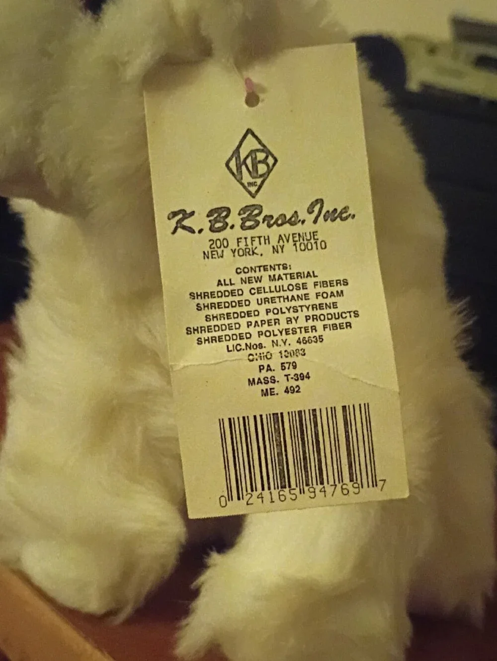 Plush Polar Bear  Toy - Cream Color - Unbranded